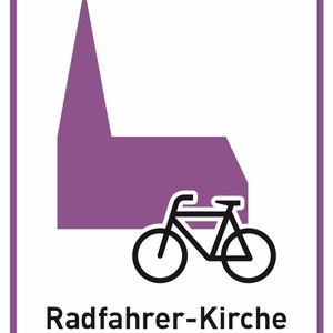 Schild Radfahrerkirche