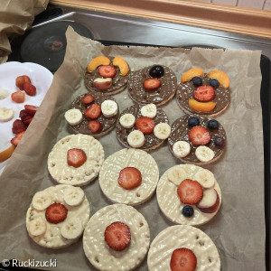 fertige Obstwaffeln